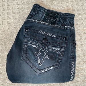 Rock Revival Finn Slim Boot Jeans Black